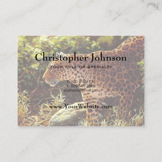 Afrikanische Leopard-Visitenkarte Visitenkarte (Rückseite)