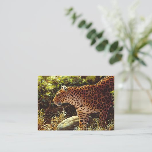 Afrikanische Leopard-Visitenkarte Visitenkarte (Stehend Vorderseite)