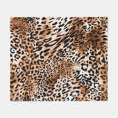 afrikanische Leopardrucke nahtlos Fleecedecke (Vorderseite (Horizontal))