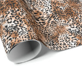 afrikanische Leopardrucke nahtlos Geschenkpapier (Rolleneckpunkt)