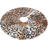 afrikanische Leopardrucke nahtlos Polyester Weihnachtsbaumdecke (Schrägansicht)