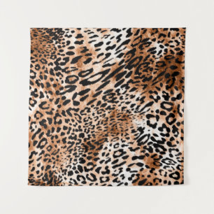 afrikanische Leopardrucke nahtlos Wandteppich
