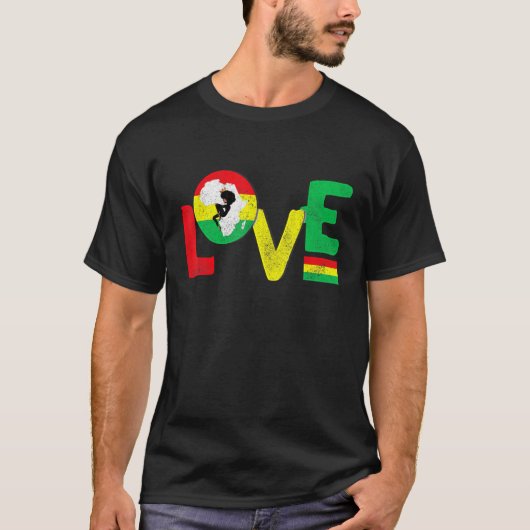 Afrikanische Liebe Schwarze Geschichte Prix Afrika T-Shirt (Vorderseite)