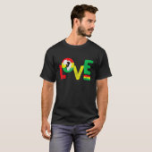 Afrikanische Liebe Schwarze Geschichte Prix Afrika T-Shirt (Vorne ganz)
