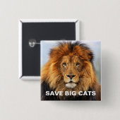 afrikanische Lion 1 Button (Vorne & Hinten)