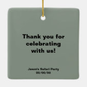 afrikanische Lion 1 Keramikornament (Rückseite)