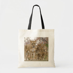 Afrikanische Lion Cubs mit Mutter Tragetasche