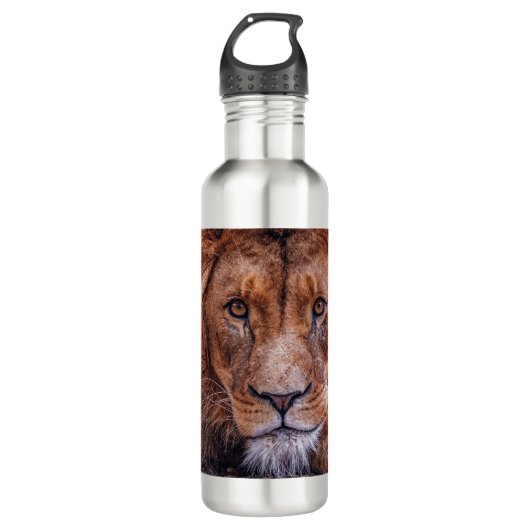 Afrikanische Lion Edelstahlflasche (Vorderseite)