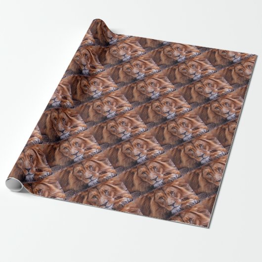 Afrikanische Lion Geschenkpapier (Ungerollt)