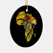 Afrikanische Lion Keramik Ornament (Rechts)