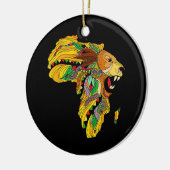 Afrikanische Lion Keramik Ornament (Links)
