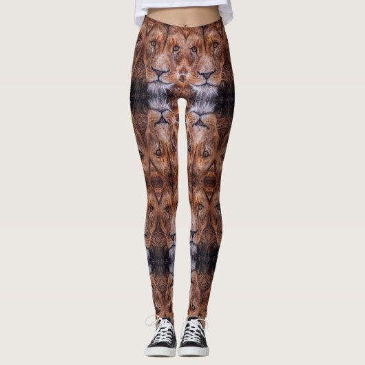 Afrikanische Lion Leggings (Vorderseite)