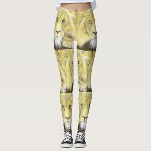 Afrikanische Lion Leggings (Vorderseite)