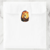 Afrikanische Lion Runder Aufkleber (Tasche)