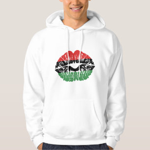 Afrikanische Lippen Flagge Melanin Schwarze Geschi Hoodie