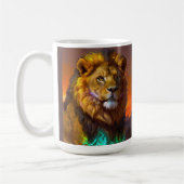 Afrikanische Löwe bei Sonnenaufgang Kaffeetasse (Links)