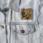 Afrikanische Löwe, Panthera leo, Portrait eines Button (Beispiel)