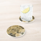 Afrikanische Löwe, Panthera leo, schlafend Untersetzer (Seite)