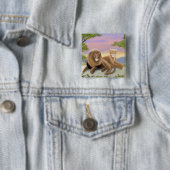Afrikanische Löwen auf dem Savanne-Button Button (Beispiel)