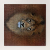 Afrikanische Löwen in pastellfarbener zeitgenössis Puzzle (Horizontal)