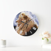 afrikanische Löwen- und Blitzuhr Große Wanduhr (Zuhause)