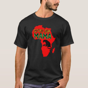 Afrikanische Löwenmutter Rot T-Shirt