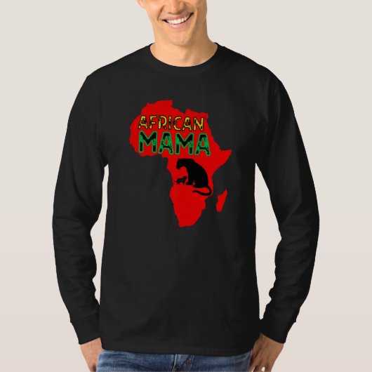 Afrikanische Löwenmutter Rot T-Shirt (Vorderseite)