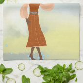 Afrikanische Mädchen Amerikaner MoJo Geschirrtuch (Gefaltet)