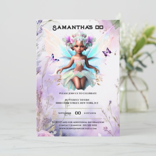 afrikanische Mädchen aus der Fee Einladung