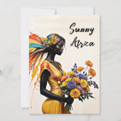 Afrikanische Mädelin Einladung (Vorderseite)