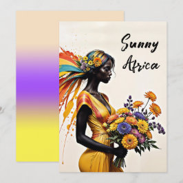 Afrikanische Mädelin Einladung