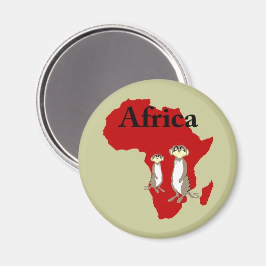 Afrikanische Maerkatze Magnet (Vorderseite/Rückseite)
