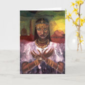 "Afrikanische Majestäts-" Kwanzaa-Karte Karte (Gelbe Blume)