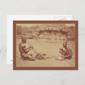 Afrikanische Männer machen Metall Postkarte (Vorne/Hinten)