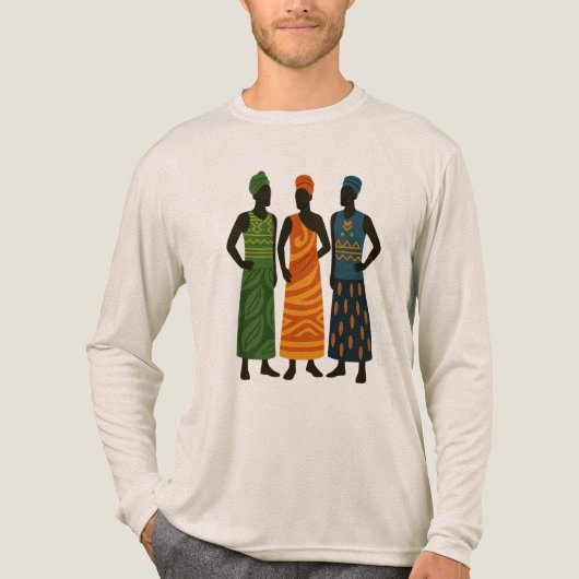 Afrikanische Männer Tri-Blend Shirt (Vorderseite)