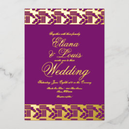 Afrikanische Markierung von Hochzeitsfolien Folieneinladung