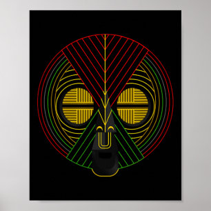 Afrikanische Maske der schwarzen Geschichte Poster