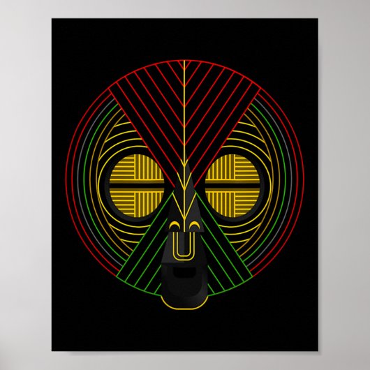 Afrikanische Maske der schwarzen Geschichte Poster (Vorne)