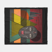Afrikanische Maske Fleecedecke (Vorderseite (Horizontal))