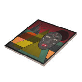 Afrikanische Maske Fliese (Seite)