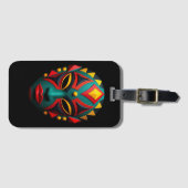 Afrikanische Maske - Gepäckmarke Gepäckanhänger (Vorderseite (Horizontal))