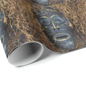 Afrikanische Maske Geschenkpapier (Rolleneckpunkt)