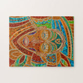 Afrikanische Maske-Illustration Puzzle (Horizontal)