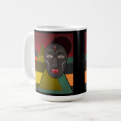 Afrikanische Maske Kaffeetasse (Vorderseite Links)