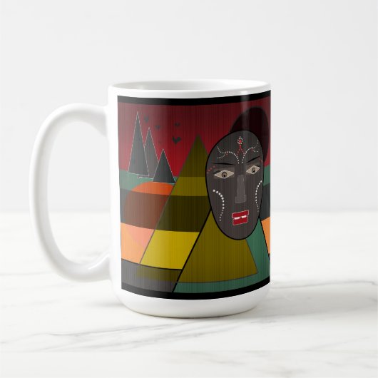 Afrikanische Maske Kaffeetasse (Links)