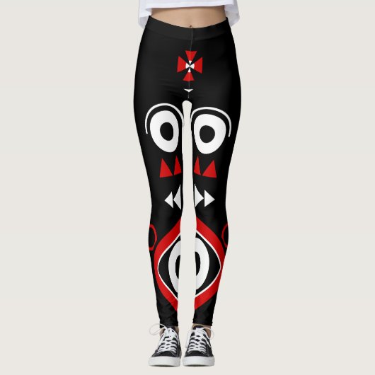 Afrikanische Maske Leggings (Vorderseite)