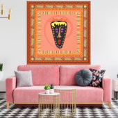 Afrikanische Maske Leinwanddruck (Insitu (Wohnzimmer))