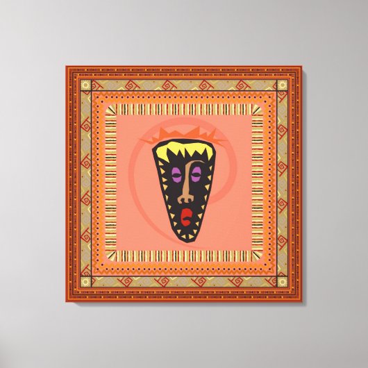 Afrikanische Maske Leinwanddruck (Vorderseite)