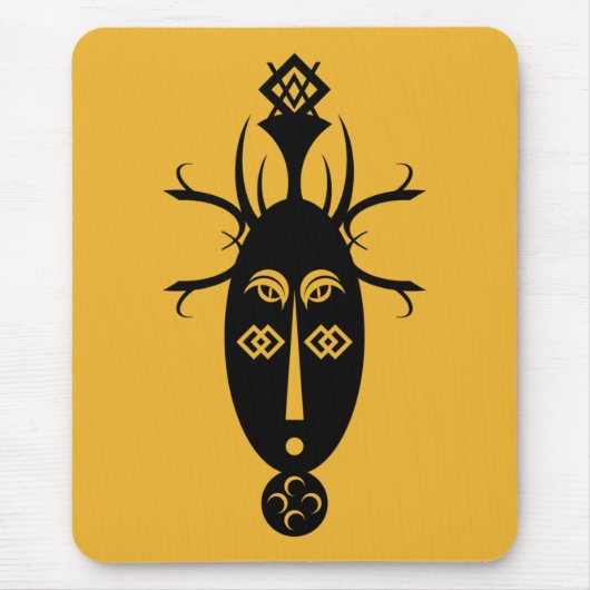 Afrikanische Maske Mousepad (Vorne)