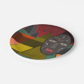 Afrikanische Maske Pappteller (Schrägansicht)